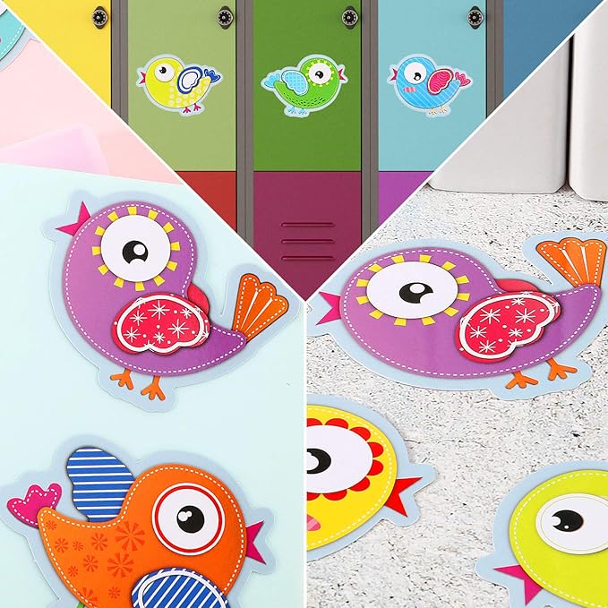 72 Pieces Boho Birds Cut-Outs Multicolor Bird Cutouts Bird Bulletin Board Decorations for Classroom Birthday Party Supply