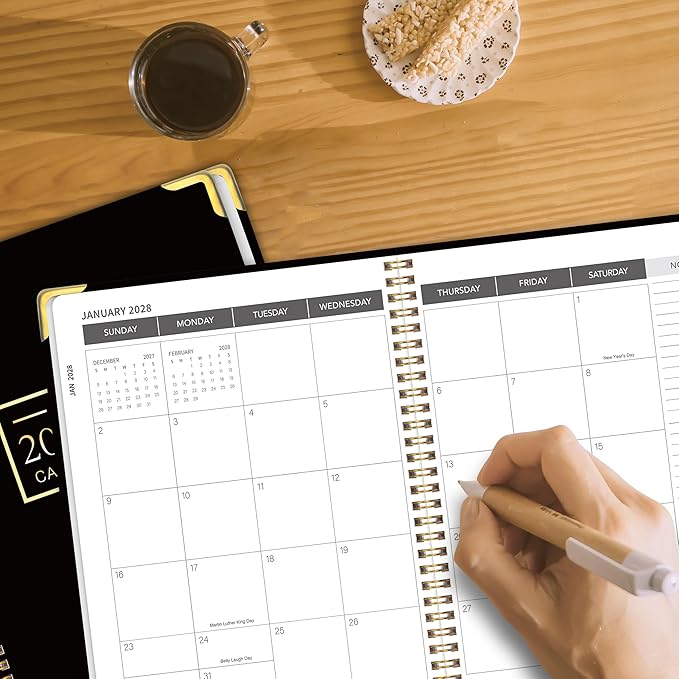 Monthly Planner 2026-2028, 2026-2028 Calendar 36 Months, 8.5" x 11", Jan 2026- Dec 2028,Metal corner protectors with Spiral Bound, 3 Years Academic Planner Perfect for School & Office for Women & Men