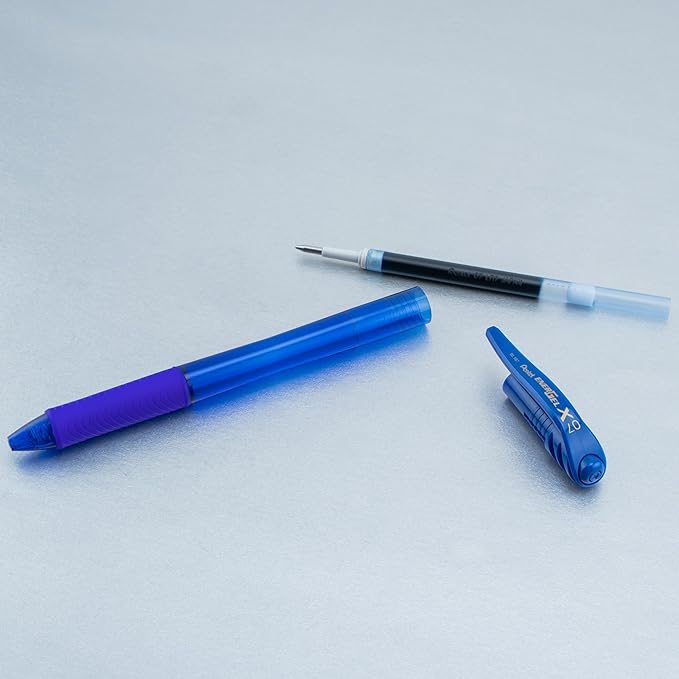 Pentel EnerGel-X Retractable Liquid Gel Pen, 0.7 mm, Blue, Pack of 12