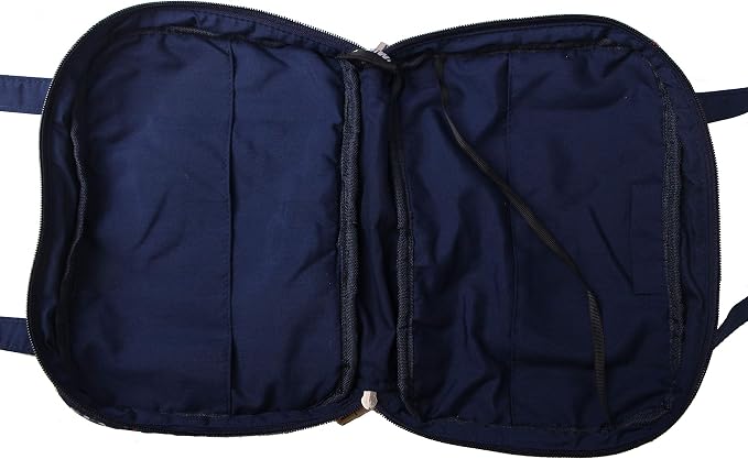 DIWI Quilted Bible Cover Large Sizes 10 X 7 X 2.75 Inches Bible Tote Good Book Case (L, C2 Navy Flowers)