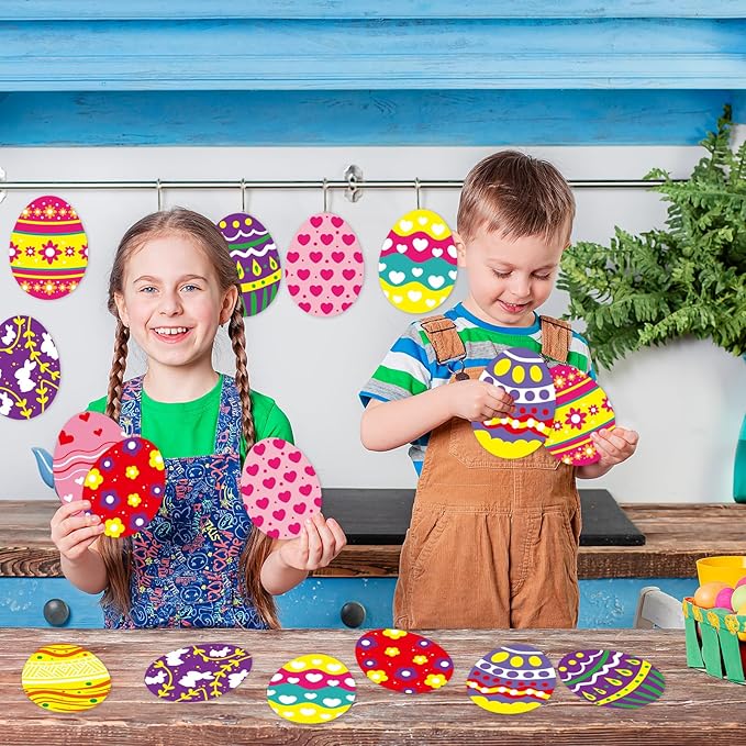 Easter Egg Cutouts for Spring Bulletin Board Classroom Decoration 45Pcs