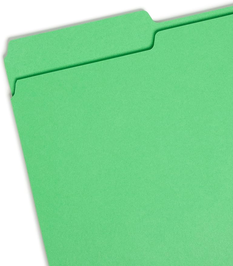 Smead Colored File Folder, 1/3-Cut Tab, Legal Size, Green, 100 per Box (17143)