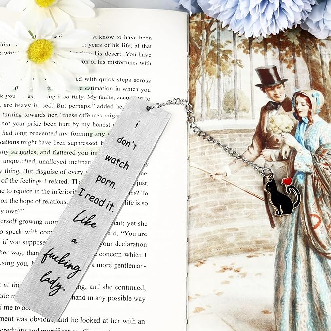 2Pcs Funny Smutty Jesus Bookmark Gifts for Men & Women - Metal Book Mark, Stainless Steel, Unique Friend & Coworker Gifts
