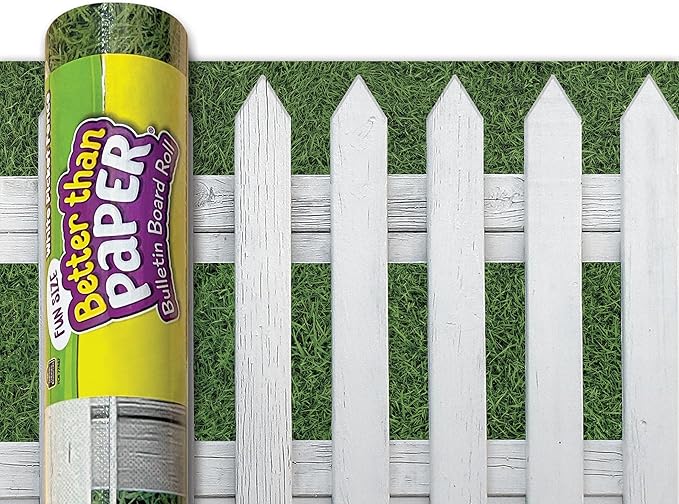 Teacher Created Resources Fun Size White Picket Fence Better Than Paper® Bulletin Board Roll (TCR77467)
