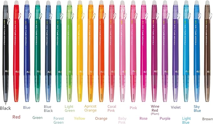 Pilot Frixion Ball Slim 038 Ballpoint Pen, Light Blue (LFBS-18UFLB)