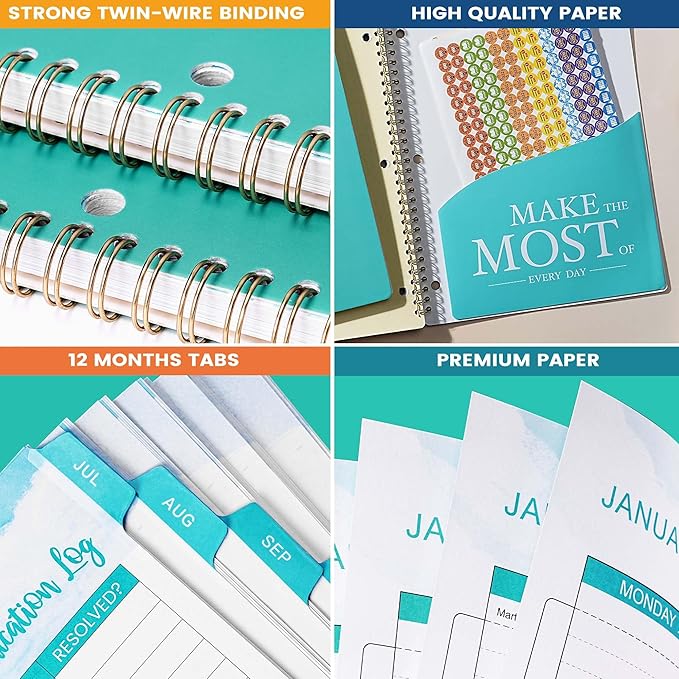 Student Planner 2026-2027 - Academic Planner 2026-2027, July 2026 - June 2027, 11" × 9", Weekly Lesson Planners, Monthly & Weekly School Planners for Middle/High School, Stickers, Week's Goals, Tabs