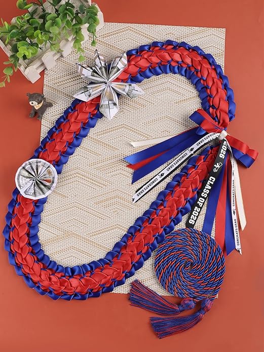 TFTAFAN Graduation Leis and Graduation Honor Cords Class of 2026 Graduation Ribbon Lei Graduation Necklace Braided Necklaces gift for Student Gifts Party Supplies