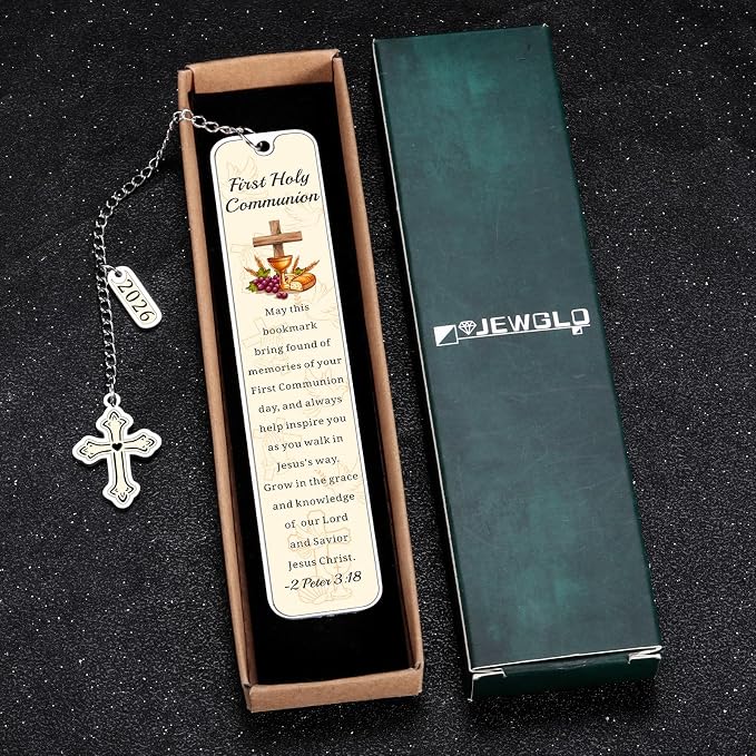 2026 First Communion Gifts for Boys Girls - 1st Communion Gifts for Boys Girls First Communion Favors Bible Bookmark Religious Christian Easter Gift for Kids Girl Boy Christian Bookmarks for Women Men