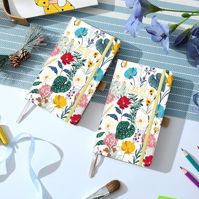 2025-2028 Monthly Pocket Planner/Calendar - Jul. 2025 - Jun. 2028 (36 Months), 3.8" x 6.4", 3 Year Monthly Planner, Back Pocket, Elastic Closure, Pen Loop, 2 Book Marks