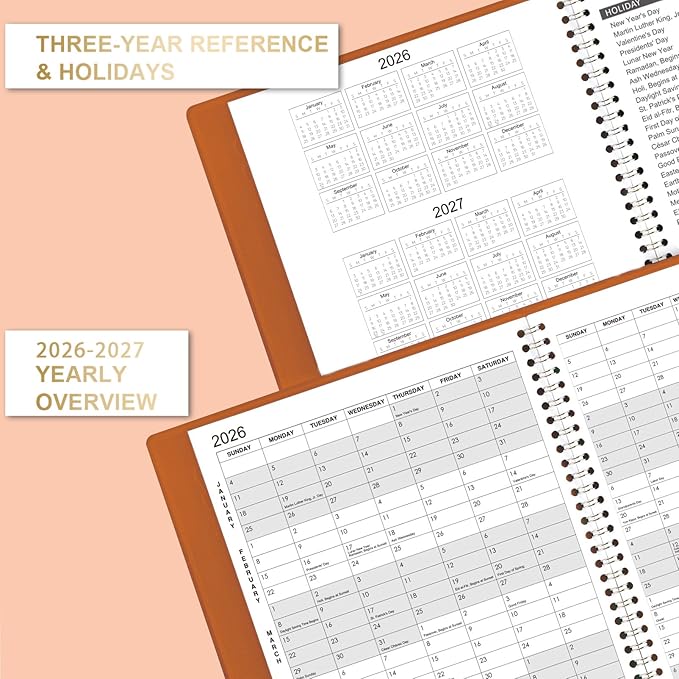 Monthly Planner 2026-2027 - 18 Months Planner 2026-2027 from July 2026 to December 2027, 8.86'' x 11.4'' with Coated Tabs, Inner Pocket