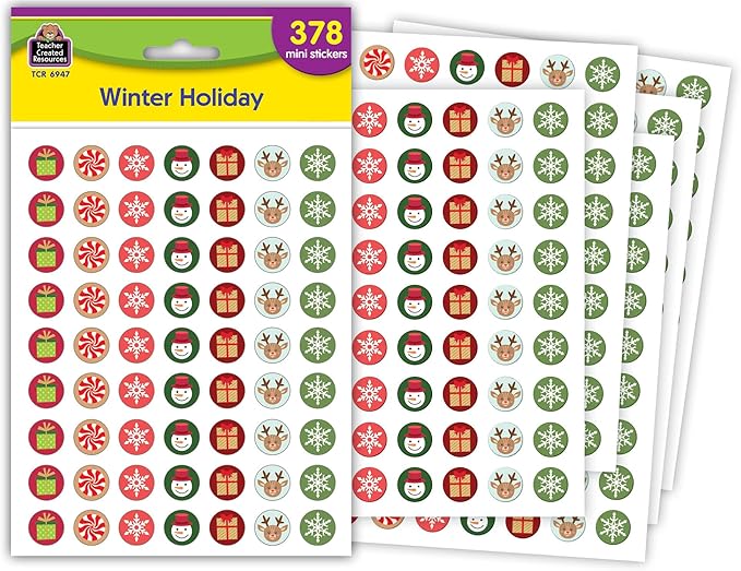 Teacher Created Resources Winter Holiday Mini Stickers (TCR6947)