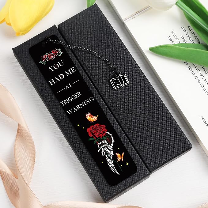 Dark Romance Bookmarks Gifts - Funny Bookmarks for Reading Women, Spicy Gothic Gag Book Marks for Book Lovers, Halloween Thanksgiving Christmas Birthday Gifts for Friends Reader