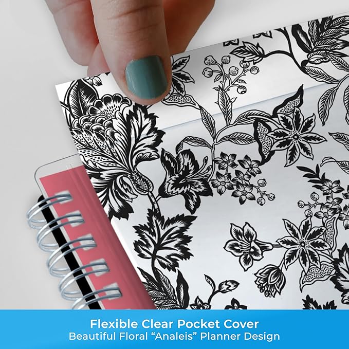 Blue Sky 2025-2026 Weekly and Monthly Academic Year Planner Calendar, July 2025 - June 2026, 8.5" x 11", Flexible Cover, Wirebound, Storage Pocket, Analeis