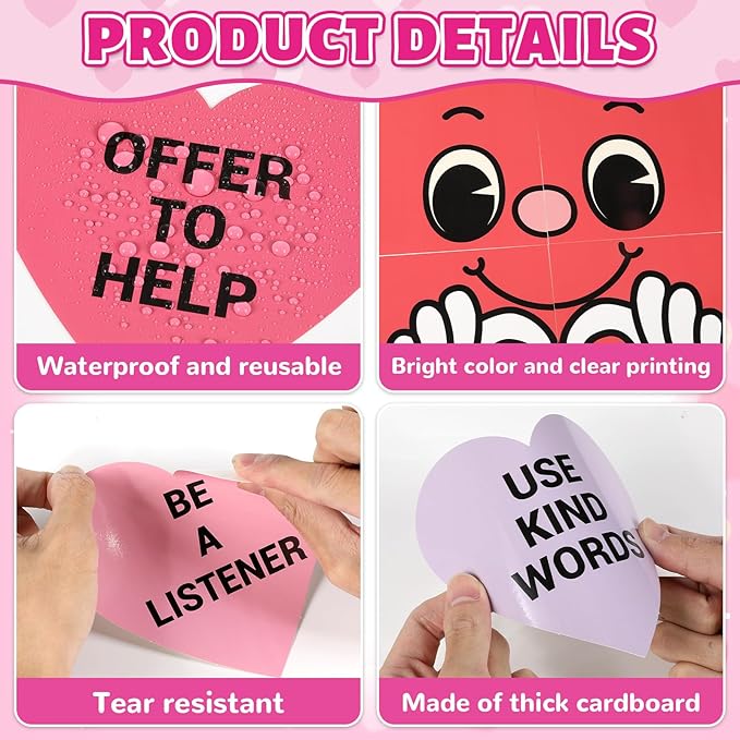 Valentine's Day Reading Bulletin Board Decoration Set Loving Heart Classroom Decorations Choose Your Kind with A Good Book Paper Cutouts for Valentines School Classroom Party Chalkboard Wall Decor