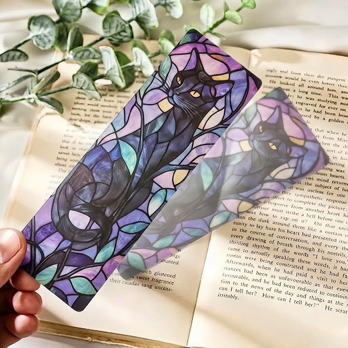Dark Romance Bookmark Gifts - 10 Pcs Gothic Stained Glass Bookmarks for Women Men Book Lovers Aesthetic Page Marks Merch School Reading Accessories Bookish Halloween Birthday Graduation Gift