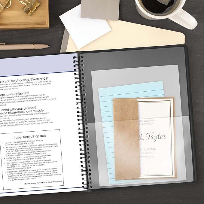 AT-A-GLANCE 2027 Planner, Monthly, 8.25" x 11", QuickNotes, Black (76060527)