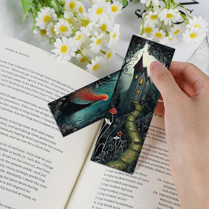 60 Pcs Gothic Fairytale Bookmarks Bulk, Dark Fantasy Paper Book Marks Bulk for Reading Women, Dark Academia Merch Book Lover Gifts for Women Girls School Office Supplies
