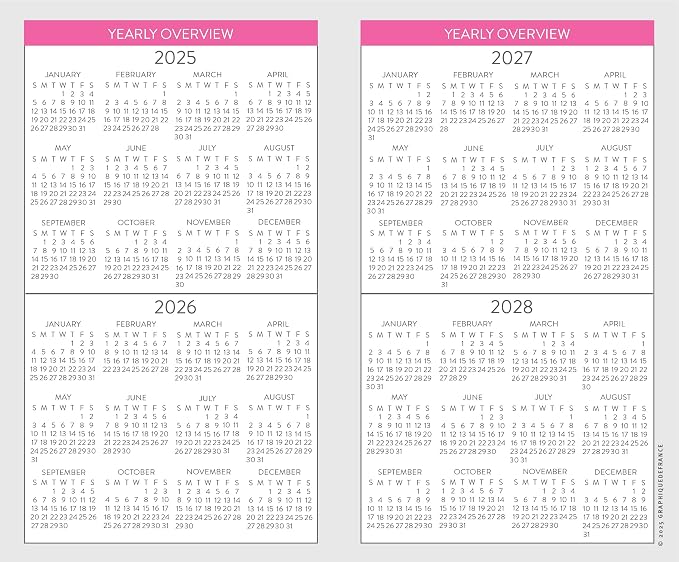 Graphique 2 Year Pocket Planner | 29 Month Organizer, Aug. 2025 – Dec. 2027 | Monthly Calendar & Notes Spreads | Marked Holidays | Best Day Ever | 3.75” x 6"