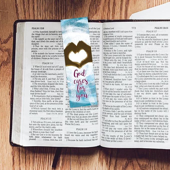 God Cares for You, Matthew 6:30, Bulk Pack of 25 Christian Bookmarks for Kids, Childrens Bible Verse Book Markers, Sunday School Prizes with Memory Verses, Scripture Gifts for Kids & Youth
