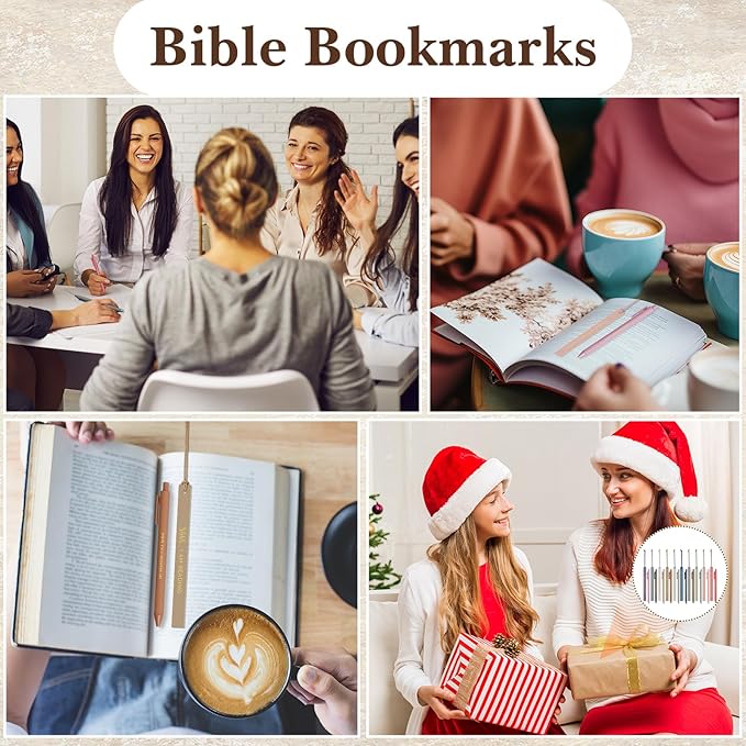Tinlade 20 Set Book Lovers Gift Bulk Book Club Leather Bookmarks with Ballpoint Pens and Bag for Bookish Librarian Women Teachers Church Bookworms Christian Gifts Appreciation