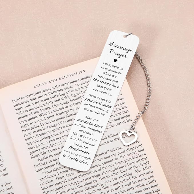 Wedding Gifts Marriage Prayer Bookmark for Couple, 2026 Father's Day Gifts for Husband Him Her Women Men, Weddings Registry Ideas, Bridal Shower Gift for Bride, Engagement Gift for Couple Newlyweds