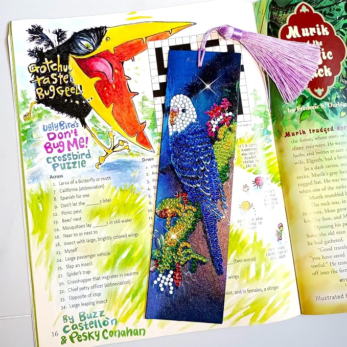 3 Pcs LINGFANG Diamond Painting Bookmark, DIY Book Makers for Adults Book Lovers, Diamond Art Beginners, Small Diamond Art Kits, Paint by Art Crafts Supplies Gift for Girls (Birds)