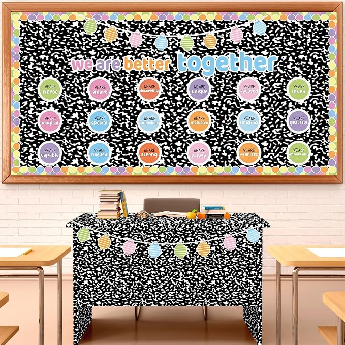 Qyeahkj Composition Bulletin Board Paper Roll Black Dot Bulletin Board Background Paper Fade Resistant Classroom Decoration Poster Art Craft Home Wall Education Decoration Supplies 17.7in x 20ft