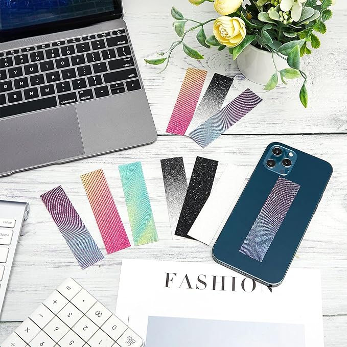 Gersoniel 72 Pcs Anxiety Sensory Stickers Calm Stickers Adhesive Textured Mental Health Strips Mindfulness Fidget Decals Stress Anxiety Relief Items for Desk Therapy Office Counselor(Gradient)