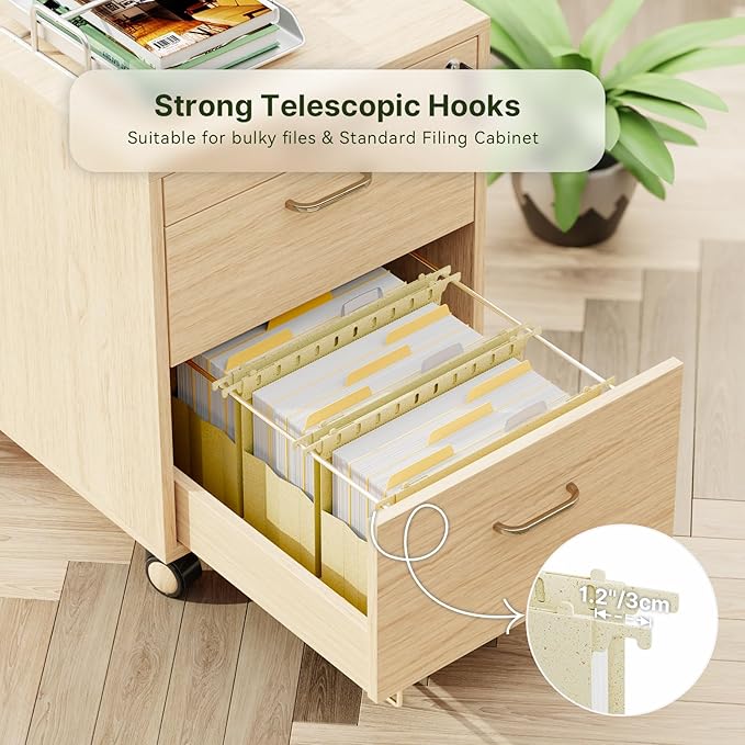 XINGIA 6 Pack Extra Capacity Hanging File Folders Letter Size,Wheat Straw Reinforced Hanging File Organizer for Filing Cabinets, 4 Inch File Folders with Hooks,Expandable Hanging Files with Tabs