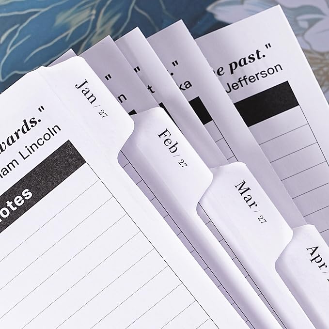 2026-2031 Monthly Planner - 5 Year Planner/Calendar from JUL. 2026 - JUN. 2031, 9" x 11", Monthly Tabs, Back Pocket, Twin-Wire Binding, Transparent Waterproof PP Cover