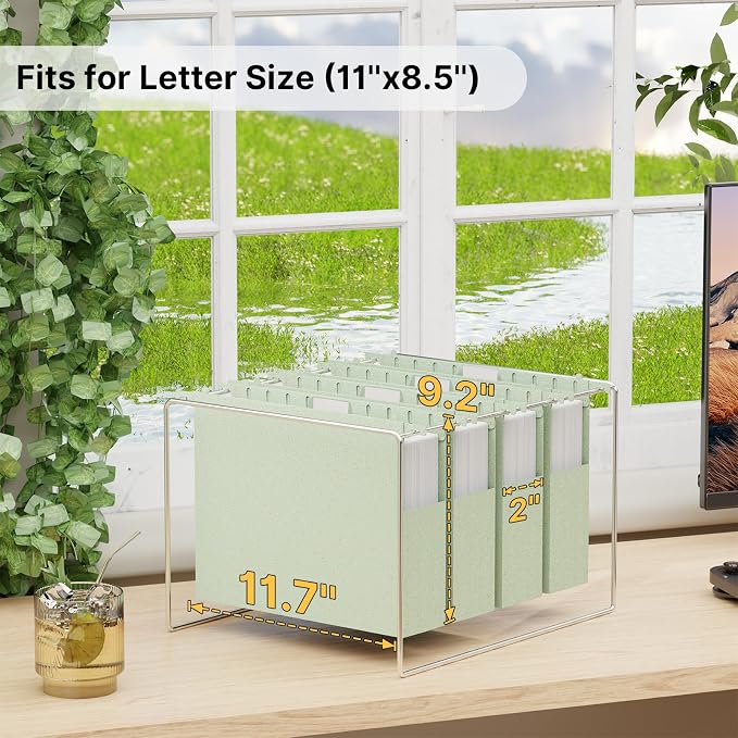 XINGIA Plastic Hanging File Folders Letter Size,12 Pack 2" Expansion Extra Capacity Hanging Folders for Filing Cabinet,Hanging File Organizer with Tabs, Ideal School Classroom, Office Supplies
