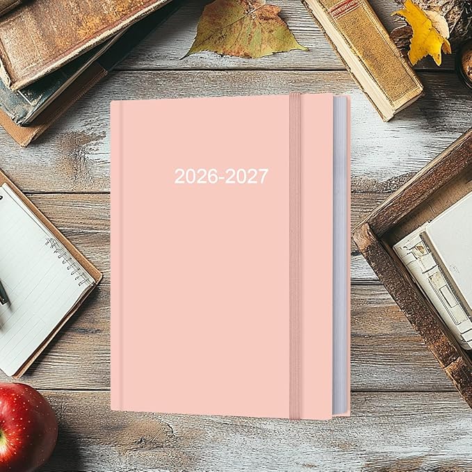 Planner 2026-2027 - 8.5'' × 11'' Weekly & Monthly Planner from July 2026 to June 2027, Large Planners 2026-2027 with Perfect Organizer, Hardcover, Inner Pocket, Pink