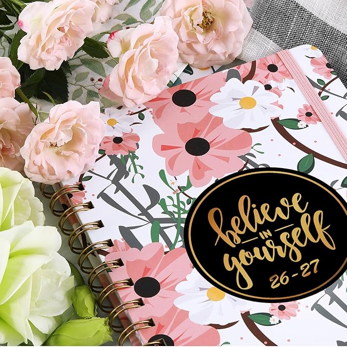2026-2027 Planner - Weekly & Monthly Planner 2026-2027 with Tabs, 6.4" x 8.5", Jul 2026 - Jun 2027, Hardcover, Strong Binding, Thick Paper, Back Pocket, Elastic Closure, Inspirational Quotes