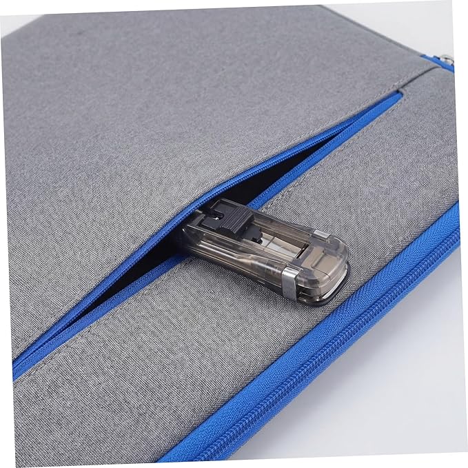 Multi-Function Desktop Stapler with Document Clamp and 200pcs Refill Clips, Portable Professional Paper Stapler for Office and School Binding