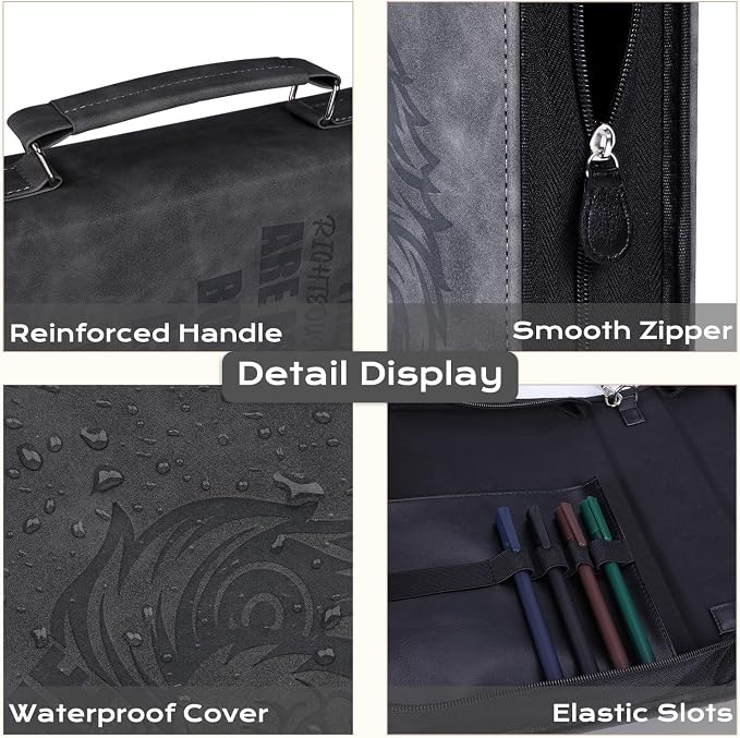XKDOUS 20 Pcs Leather Bible Cover Case Kit Men's Bible Bag with Tabs, Pens, Study Supplies Portable Carrier Church Book Holder Christian Gift Father Day for Dad, Mom, Men, Women
