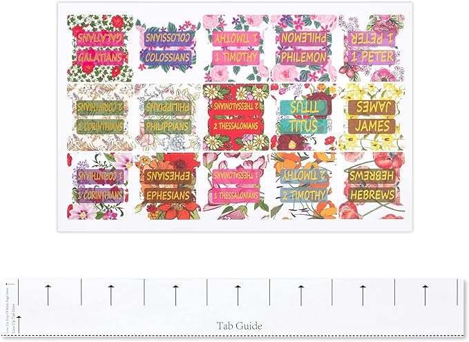 Mr. Pen- Laminated Bible Tabs, 75 pcs, Gold Foil Embossed Lettering, Tear Resistant Index Tabs for Women and Men, Large Print Bible Index Tabs, Bible Book Tabs, Mr. Pen Bible Tabs