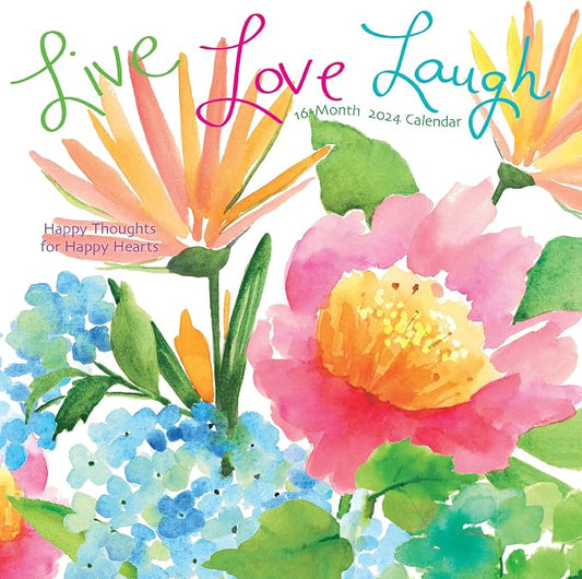 Graphique 2024 Live Love Laugh Mini Wall Calendar | 7” x 7” | Thick Paper | Home & Office Organizer | Large Monthly Grid | 3 Languages & Marked Holidays | 4 Month Preview Page for 2024