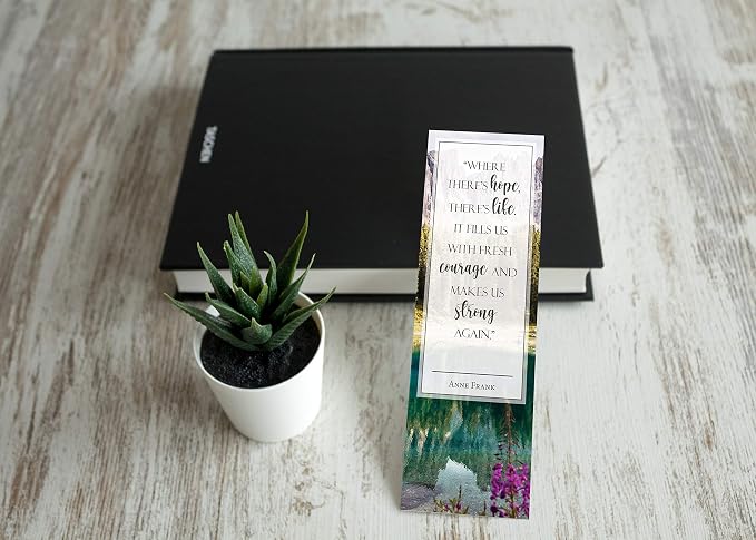 Inspirational Nature Bookmarks with Quotes - Pack of 48