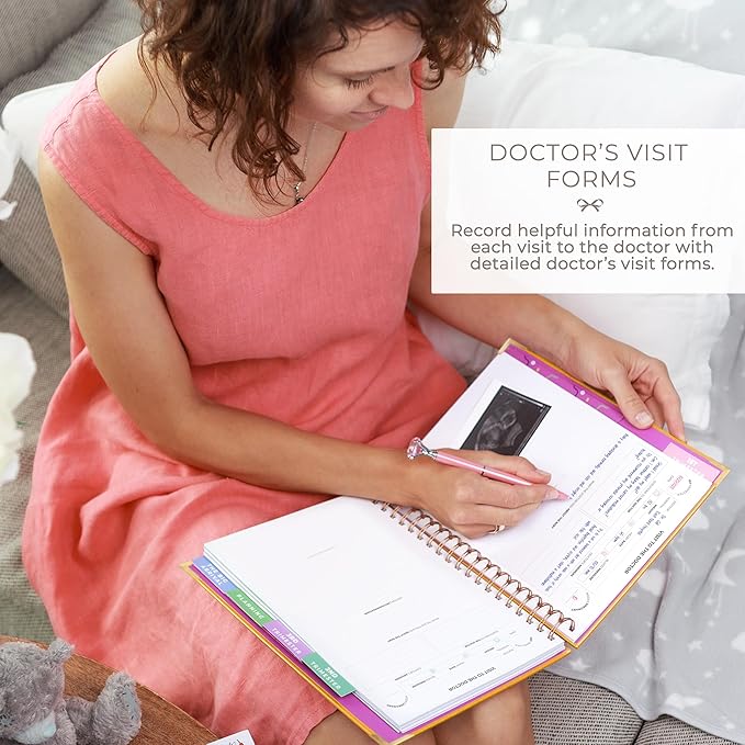 Clever Fox Pregnancy Journal & Memory Book - Pregnancy Planner & Notebook for Expecting Moms – Baby Keepsake, First Time Moms Gift (Amber Yellow, 9" x 10.5" SonoFrame Edition)