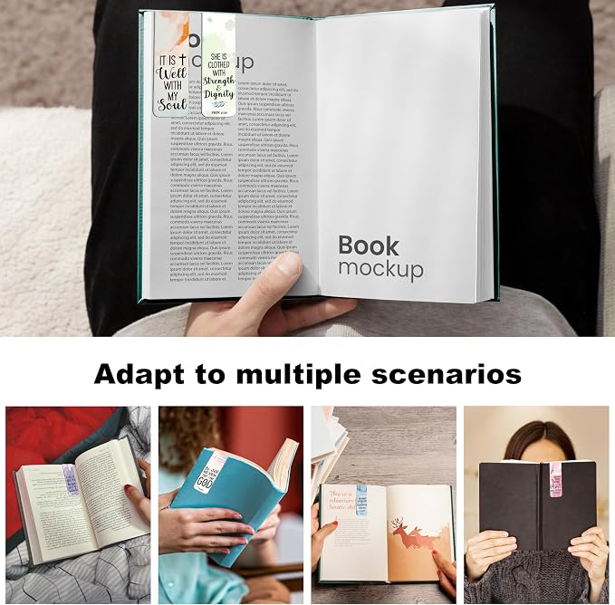 6 Pieces Bookmark, Bible Verse Magnetic Bookmarks for Women Men Book Lovers, Pastel Design Religious Scripture Book Accessories Bookmaker, Christian Gifts for Reading Lovers 2