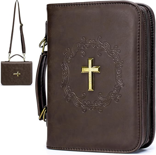 Large Bible Cover Case Church Bag with Detachable Shoulder Strap