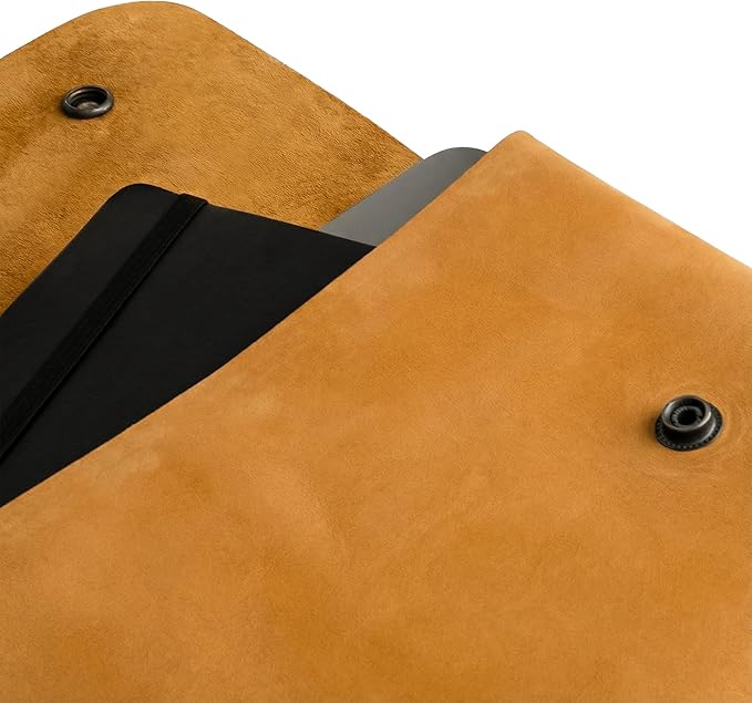 Hide & Drink, Vintage Folder Document Holder, File Case, A5 Binder, Envelope Portfolio, Full Grain Leather, Handmade, Old Tobacco