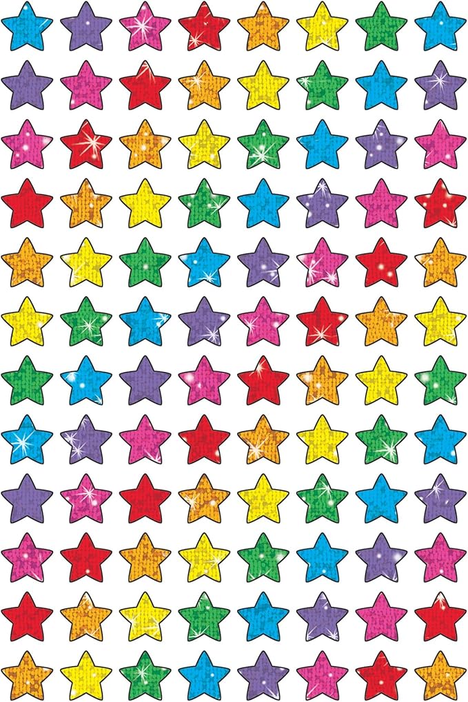 Trend Enterprises, Inc. Colorful Sparkle Stars superShapes Stickers, 400 ct