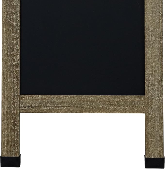 Sunnydaze Magnetic A-Frame Chalkboard Sign - Chalk Sandwich Board Sidewalk Sign - 40" x 20" - Weathered Wood