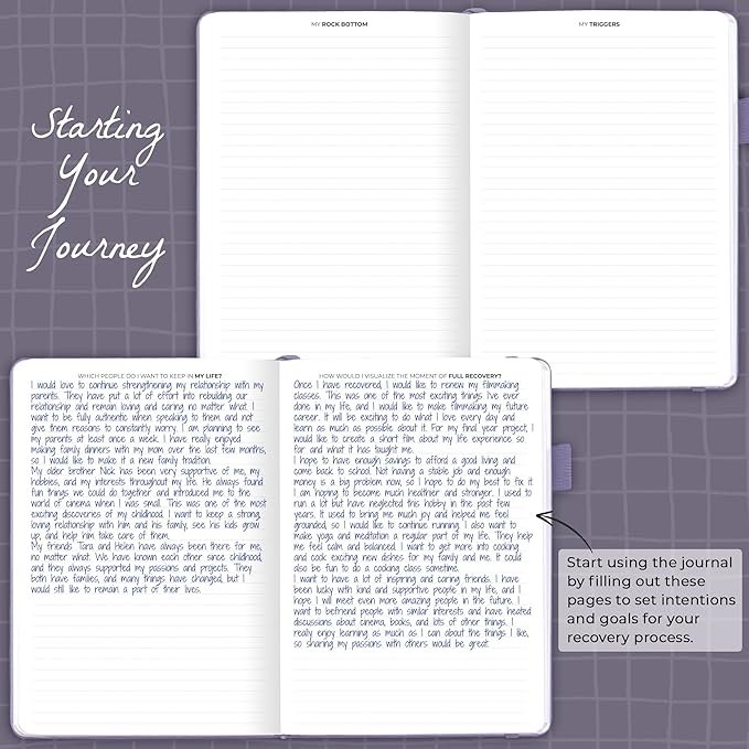 Clever Fox Addiction Recovery Journal – Addiction Treatment Planner & Workbook – Daily Sobriety Journal for Recovery Progress, A5 (Lavender)
