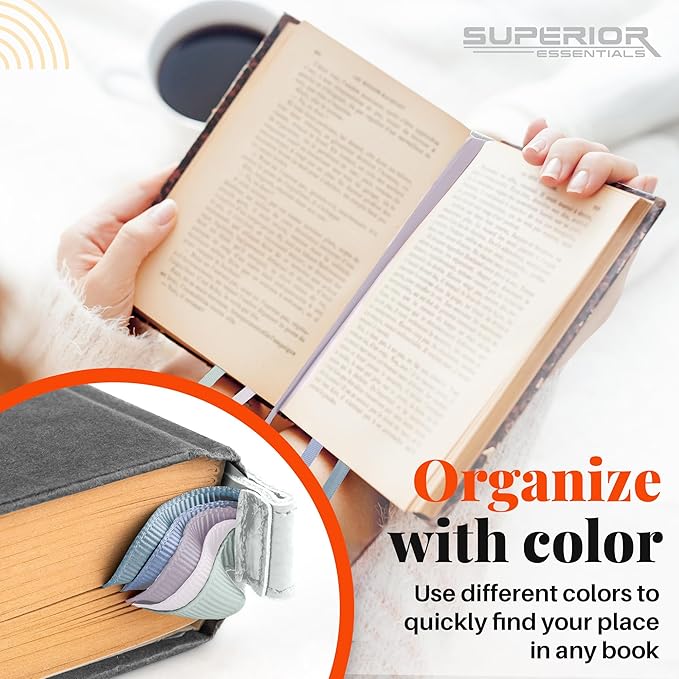 Superior Essentials Magnetic Bible Bookmark - Genuine Leather, Attachable Bible Ribbon Bookmarks for Book Lovers with 5 Strings - No More Flipping Pages Using Our Bible Page Marker (3PC, Pastel)