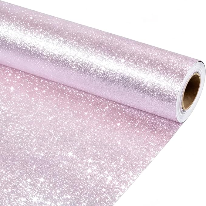 16" × 30ft Pink Glitter Bulletin Board Roll Reusable Board Background Paper Wallpaper DIY Art Crafts Poster Paper Classroom Bulletin Board Decor for School Office Arts Crafts Home Wall Decor Supplies