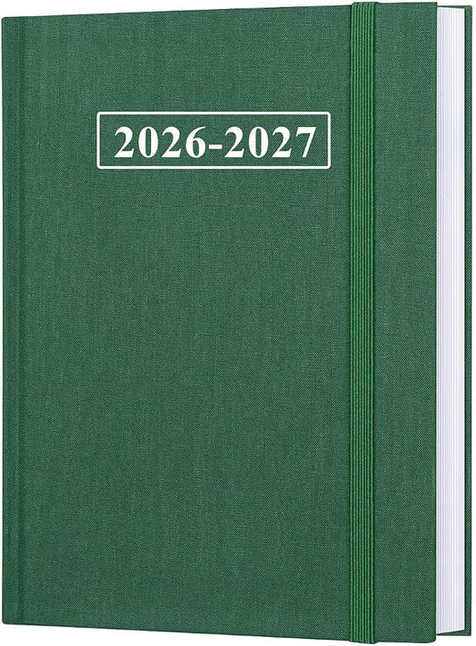 Planner 2026-2027 - 8.5'' × 11'' Weekly & Monthly Planner from July 2026 to June 2027, Large Planners 2026-2027 with Pefect Organizer, Fabric Cover, Inner Pocket, Green