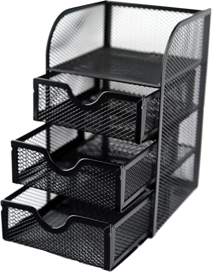 Huron Desktop Mini 3-Drawer Supplies Organizer (1/4/24/96) (1 pc)