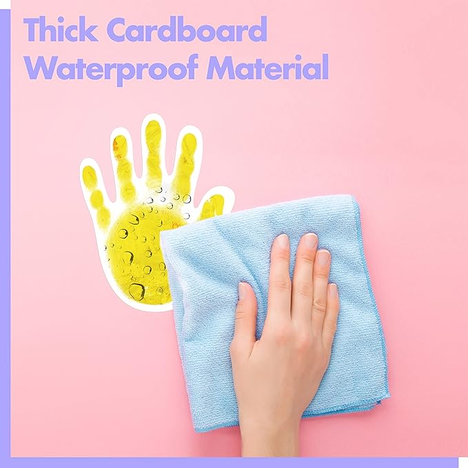 60 PCS Colorful Handprint, Hand Accents Cut-Outs Bulletin Board Classroom Decoration in 10 Colors DIY Crafts Project Party Supplies for Kids Teacher Student Back to School, 5” x 4”